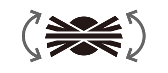 Symbol „Schwenkbar“.