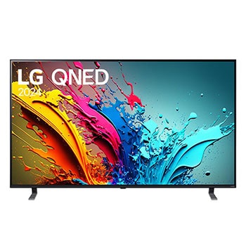 Front view of LG QNED TV, QNED85