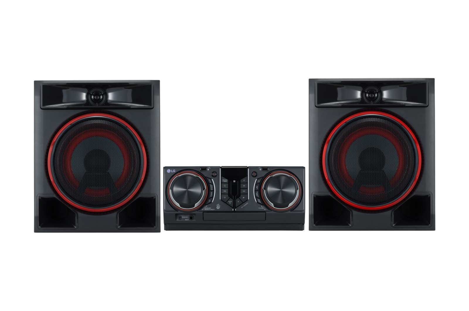 Vorderseite von Hi-Fi-Anlage mit 950 Watt | XBOOM | Multi-Bluetooth | Karaoke Star | Stimmeffekte CL65