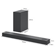 LG 3.1.2 Dolby Atmos® Soundbar mit 380 Watt | kabelloser Subwoofer, DS75Q