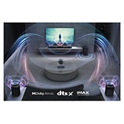LG 9.1.5 Dolby Atmos® Soundbar mit 810 Watt | kabelloser Subwoofer | 3-Way-Upfiring-Rücklautsprecher, DS95QR