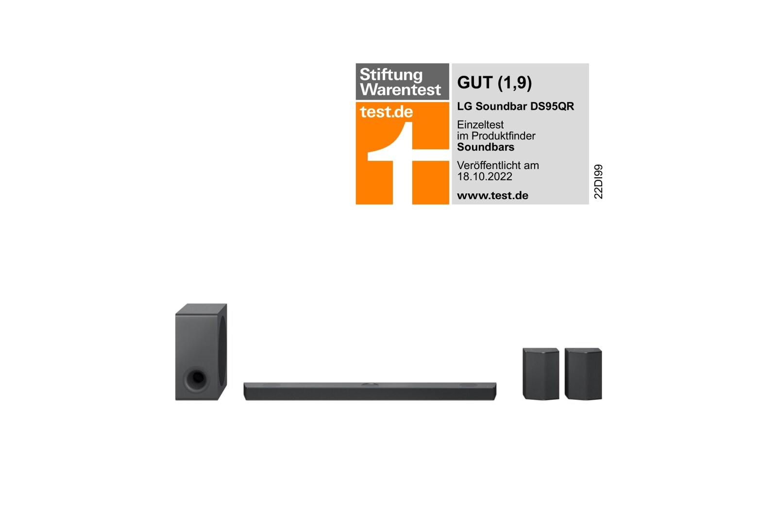 LG 9.1.5 Dolby Atmos® Soundbar mit 810 Watt | kabelloser Subwoofer | 3-Way-Upfiring-Rücklautsprecher, DS95QR