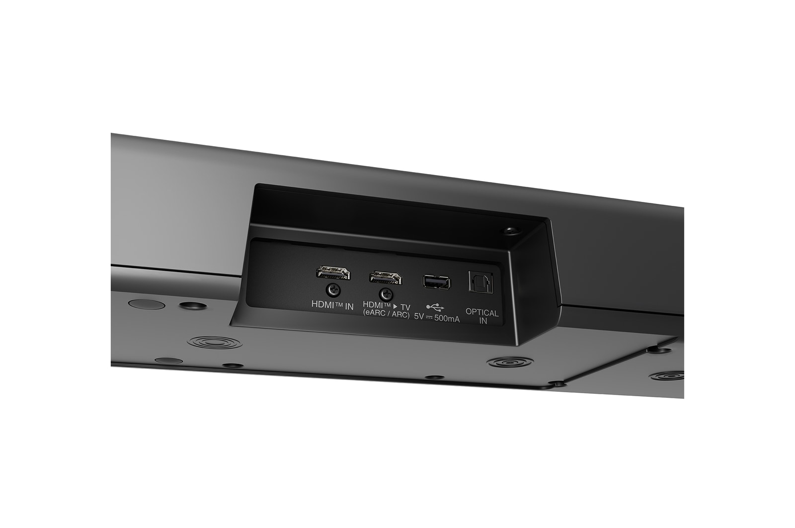Rückansicht der Soundbar