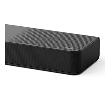 Schräge Nahaufnahme der Seite der Soundbar