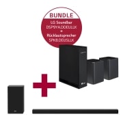 Vorderseite von SPK8 | 2.0 Rücklautsprecher mit 140 Watt | Kompatibel zu den Soundbars SK10Y, SK9Y und der 2019er SL Serie | Wireless-Anbindung &amp; DSP9YA | 5.1.2 Dolby Atmos® Soundbar mit 520 Watt | kabelloser Subwoofer DSP9YA.SPK8