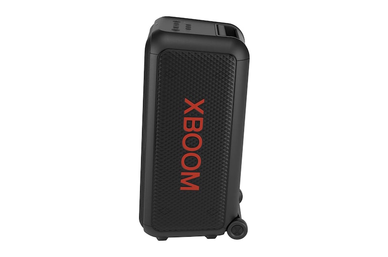 Vorderansicht der linken Seite. XBOOM-Logo ist beigefügt. 