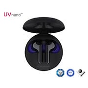 Vorderseite von LG TONE Free FN6 | schwarz | Wireless Earbuds mit MERIDIAN-Sound HBS-FN6