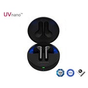 Vorderseite von LG TONE Free FN7 | schwarz | Wireless Earbuds mit MERIDIAN-Sound und ANC HBS-FN7 Black
