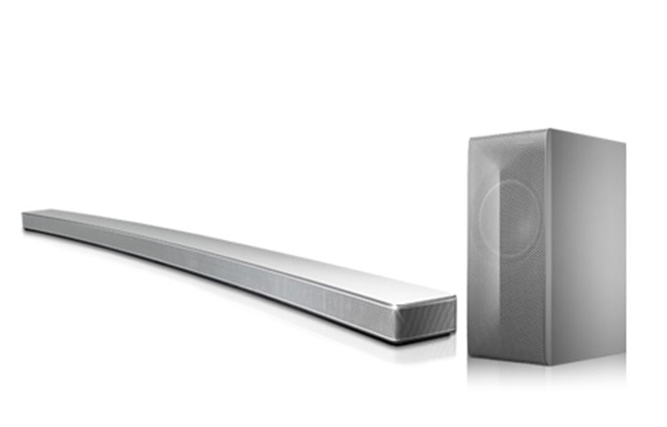 LG Curved Music Flow Soundbar mit Wi-Fi, Bluetooth, Musikstreaming und i-Sound-System (360 Watt), HS8 (LAC950M)