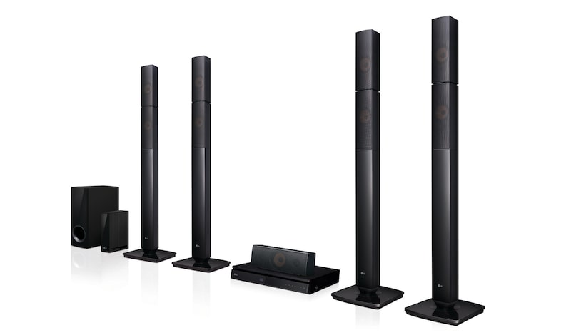 LG 5.1 3D Blu-ray Heimkinosystem, 1000W, kabellose Rear Surround Lautsprecher, LHB655NW