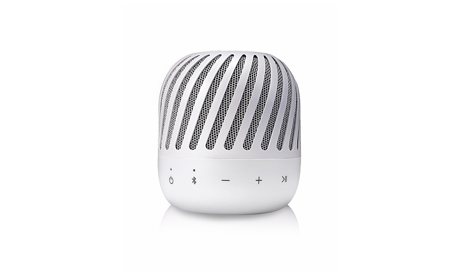 Vorderseite von 2.0 tragbarer Bluetooth-Lautsprecher in weiß | XBOOM Go | 360 Grad Sound | Spritzwassergeschützt  PJ2