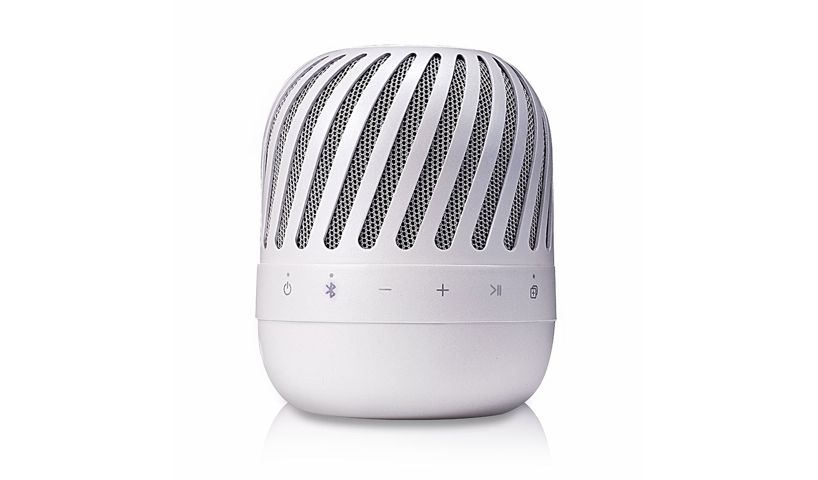 Vorderseite von 2.0 tragbarer Bluetooth-Lautsprecher in weiß | XBOOM Go | 360 Grad Sound | Spritzwassergeschützt  PJ3