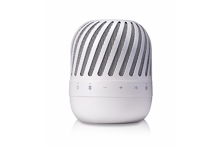 Vorderseite von 2.0 tragbarer Bluetooth-Lautsprecher in weiß | XBOOM Go | 360 Grad Sound | Spritzwassergeschützt  PJ3