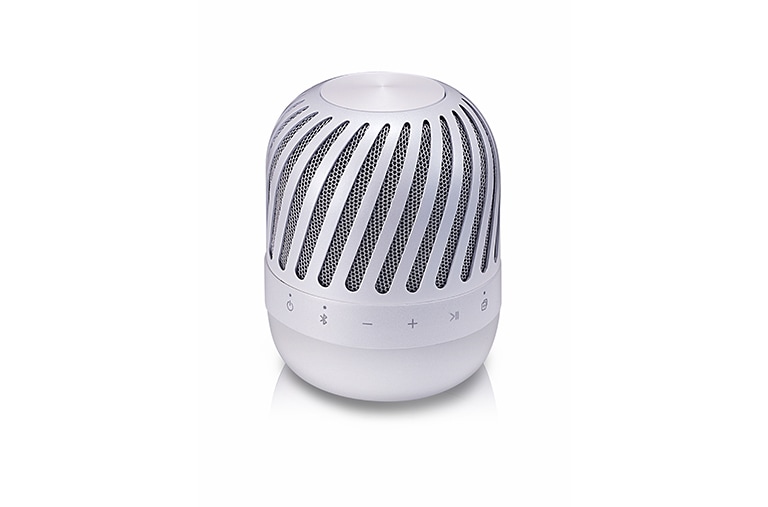LG 2.0 tragbarer Bluetooth-Lautsprecher in weiß | XBOOM Go | 360 Grad Sound | Spritzwassergeschützt , PJ3