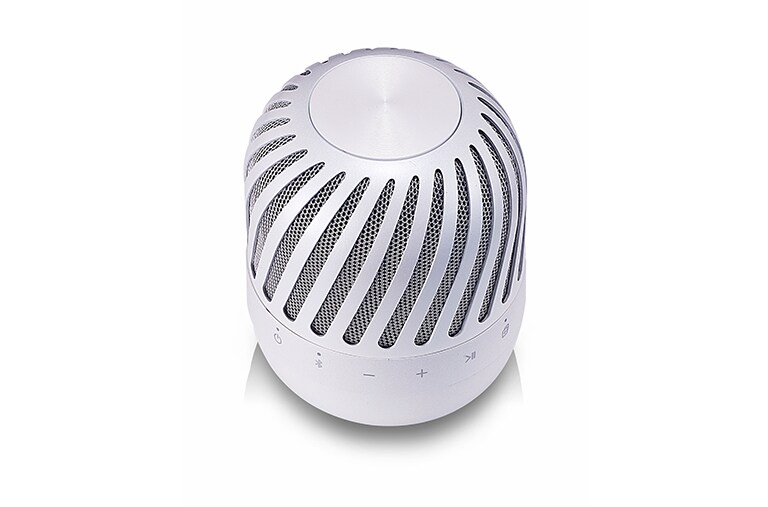 LG 2.0 tragbarer Bluetooth-Lautsprecher in weiß | XBOOM Go | 360 Grad Sound | Spritzwassergeschützt , PJ3