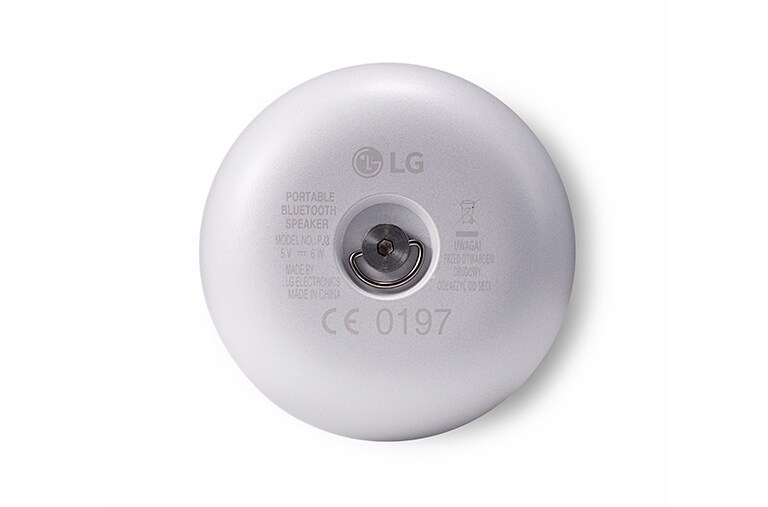 LG 2.0 tragbarer Bluetooth-Lautsprecher in weiß | XBOOM Go | 360 Grad Sound | Spritzwassergeschützt , PJ3