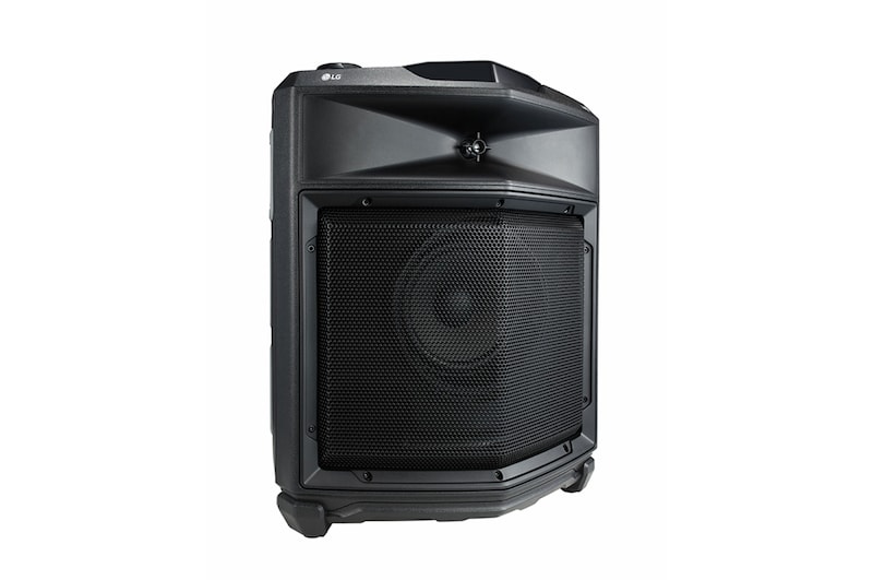 LG Akkubetriebener Bluetooth®-Lautsprecher mit Rollen 50 Watt | XBOOM | Spritzwassergeschützt | Mikrofoneingang, RK3