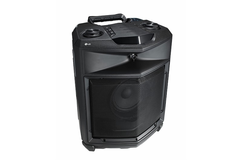 LG Akkubetriebener Bluetooth®-Lautsprecher mit Rollen 50 Watt | XBOOM | Spritzwassergeschützt | Mikrofoneingang, RK3