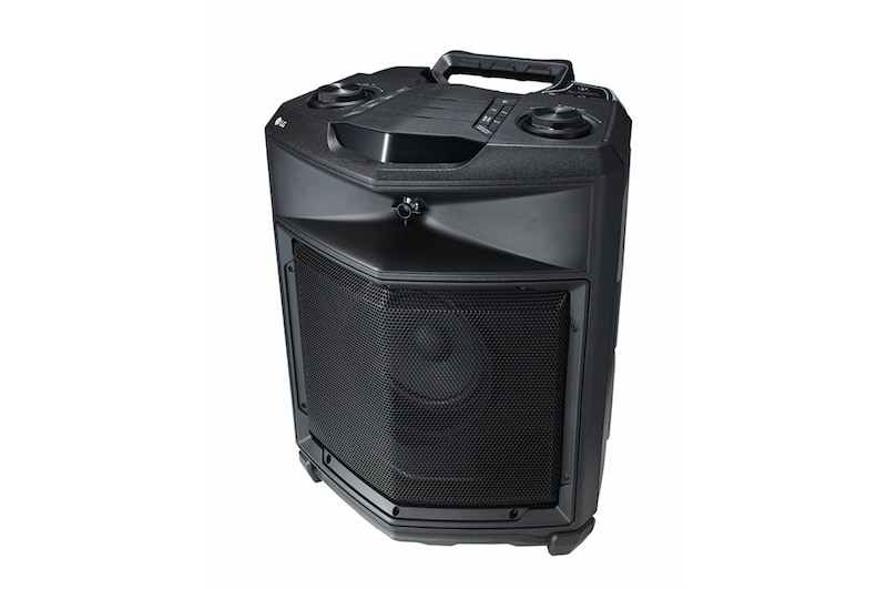 LG Akkubetriebener Bluetooth®-Lautsprecher mit Rollen 50 Watt | XBOOM | Spritzwassergeschützt | Mikrofoneingang, RK3