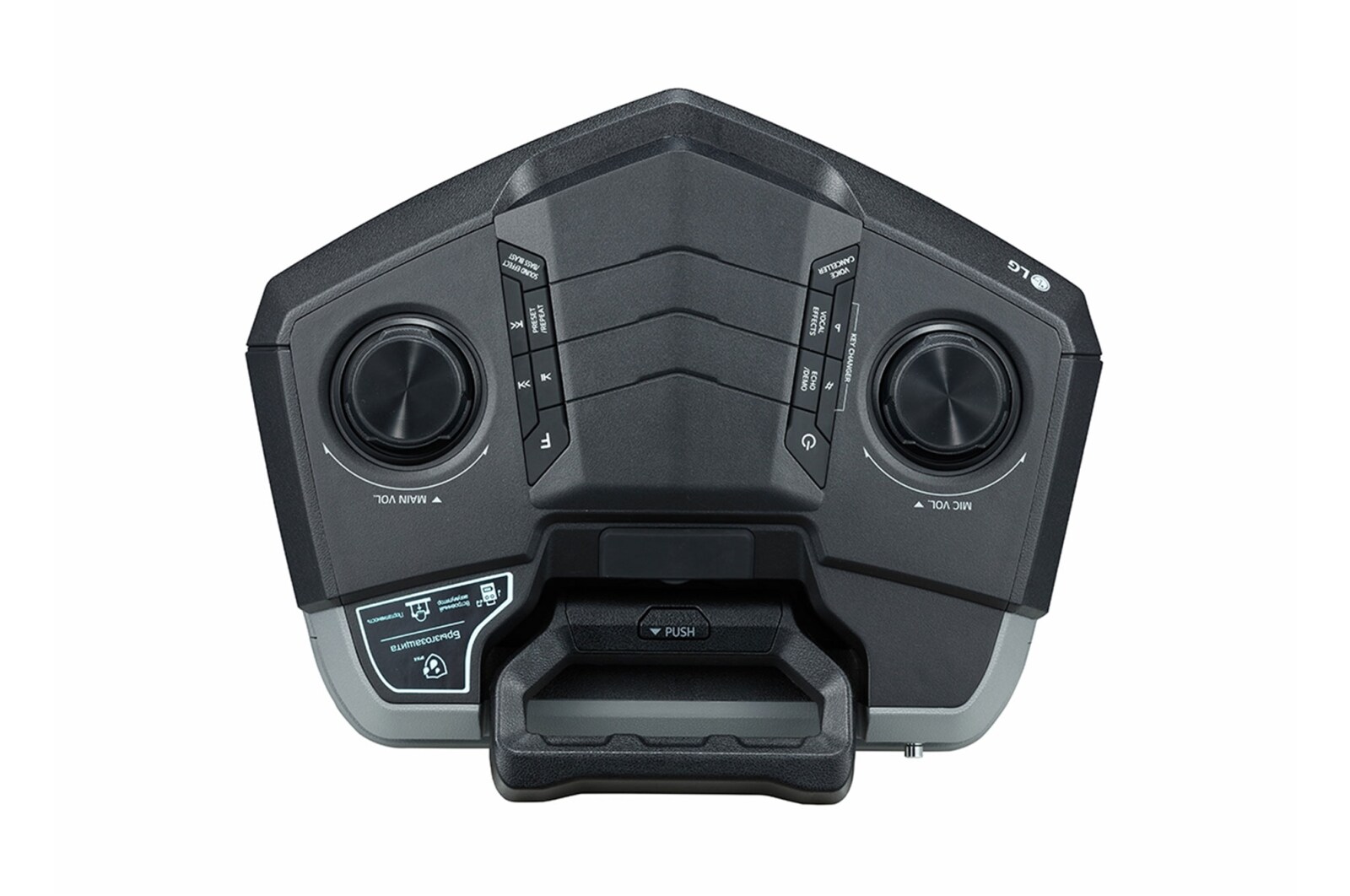 LG Akkubetriebener Bluetooth®-Lautsprecher mit Rollen 50 Watt | XBOOM | Spritzwassergeschützt | Mikrofoneingang, RK3