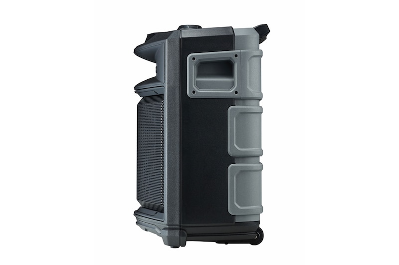 LG Akkubetriebener Bluetooth®-Lautsprecher mit Rollen 50 Watt | XBOOM | Spritzwassergeschützt | Mikrofoneingang, RK3