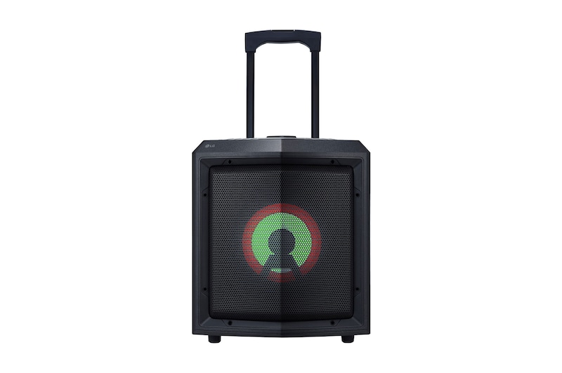 LG Akkubetriebener Bluetooth®-Lautsprecher mit Rollen | XBOOM | Karaoke-Funktionen | Mikrofoneingang | Party-Beleuchtung | 15 Std. Akkulaufzeit, RL2