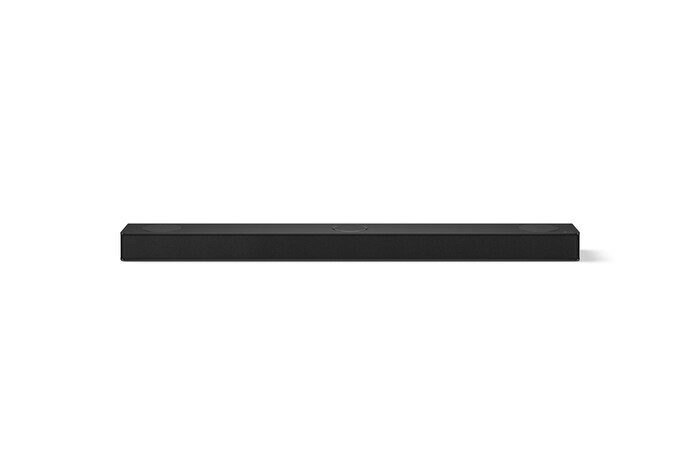 Top angled view of LG Soundbar S80TR's side corner