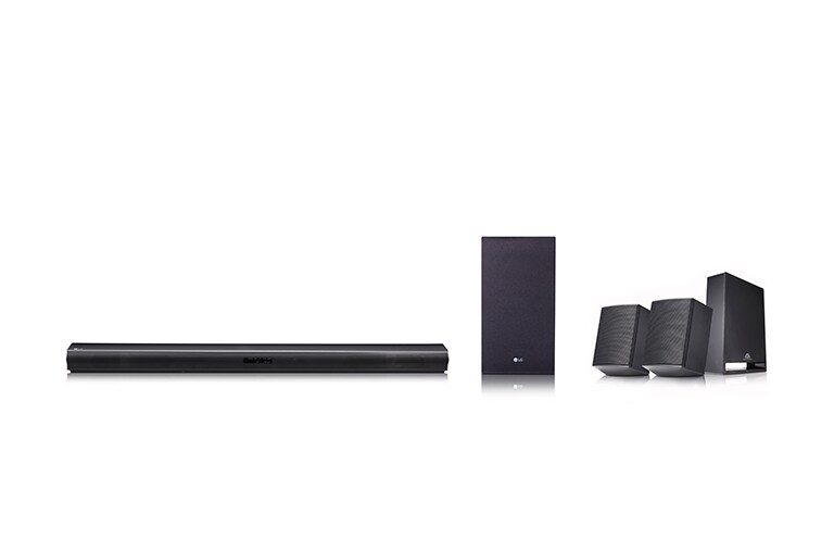 Vorderseite von 4.1 Soundbar, 420 Watt, drahtloser Subwoofer, Rear Speaker Kit SJ4R