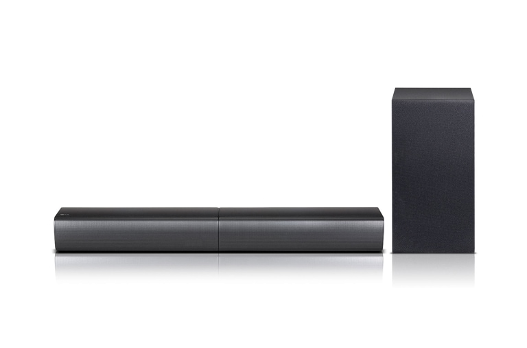Vorderseite von 2.1 Soundbar, 320 Watt, drahtloser Subwoofer, Flexibles Design, High Res Audioqualität SJ7
