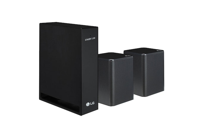 LG 2.0 Rücklautsprecher mit 140 Watt | Kompatibel zu den Soundbars SK10Y, SK9Y und der 2019er SL Serie | Wireless-Anbindung, SPK8
