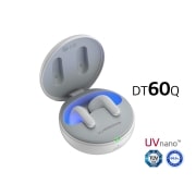 Der Deckel des Gehäuses ist offen und zeigt, wie das Licht aus dem Inneren der Ohrhörer kommt. Das UVnano-Logo ist von oben sichtbar.