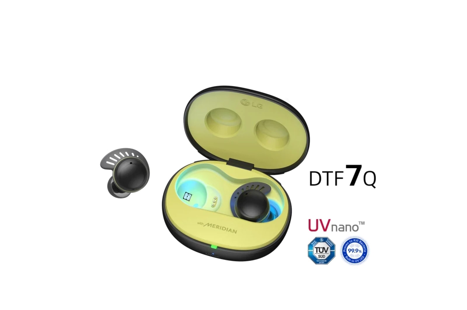 TONE Free fit earbuds being splashed by water and droplets.