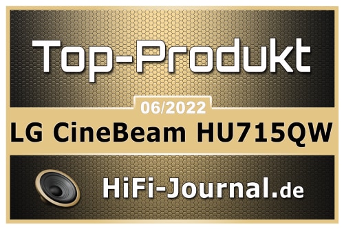 Der LG CineBeam HU715QW hat im Test bei Hifi Journal "Top-Produkt" erhalten.1