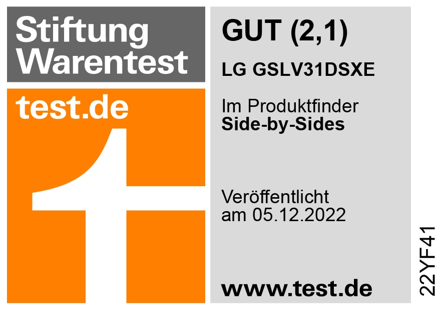 Stiftung Warentest Testurteil GUT (2,1)1