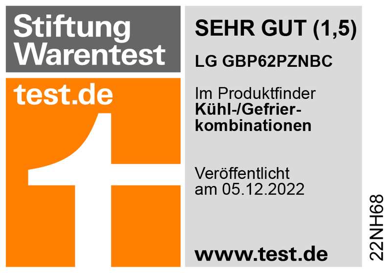 LG GBP62PZNBC | | DE NoFrost Kühl-Gefrierkombination 384L LG