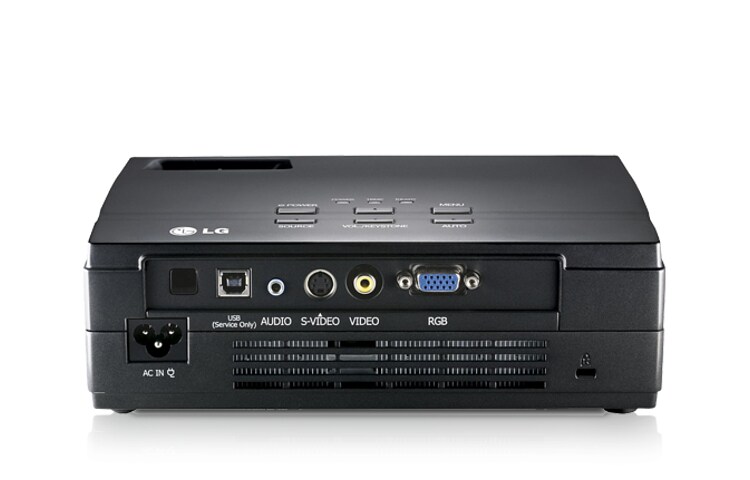 Vorderseite von Kompakter LG Business Beamer mit Native XGA (1024x768) Auflösung DX325B