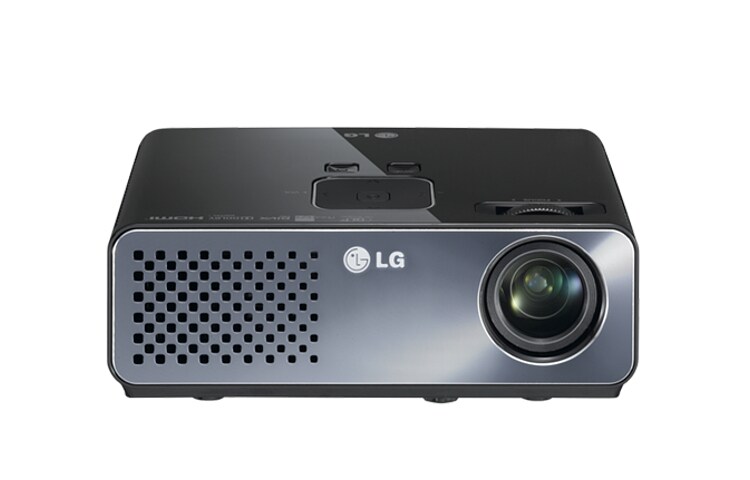Vorderseite von HD LED Beamer im kompakten und leichten Gehäuse, WXGA (1.280x800px) Auflösung, HDMI Anschluss und WiFi DLNA HW300Y