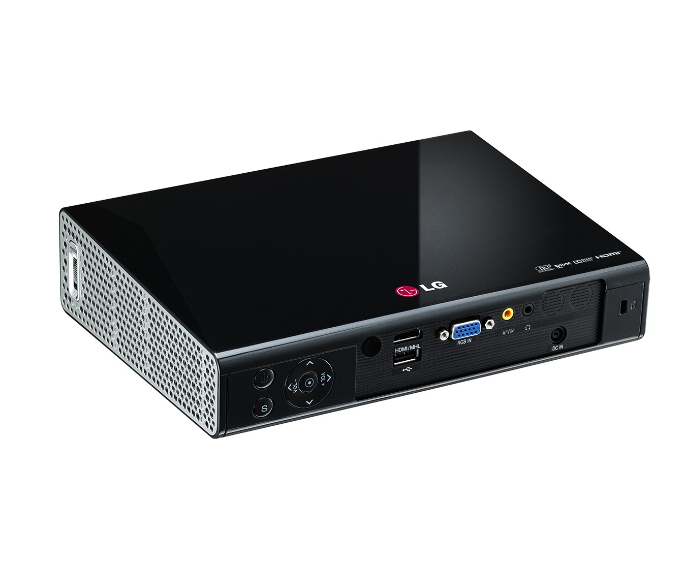 LG Portabler LED-Projektor mit integriertem DVB-T Tuner, 1.000 Lumen, 100.000:1-Kontrast und WXGA-Auflösung., PA1000T