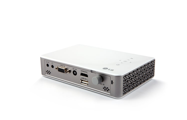 LG Portabler HD Ready LED-Projektor (720p) mit 500 Lumen Helligkeit und Intel WiDi, PB62G