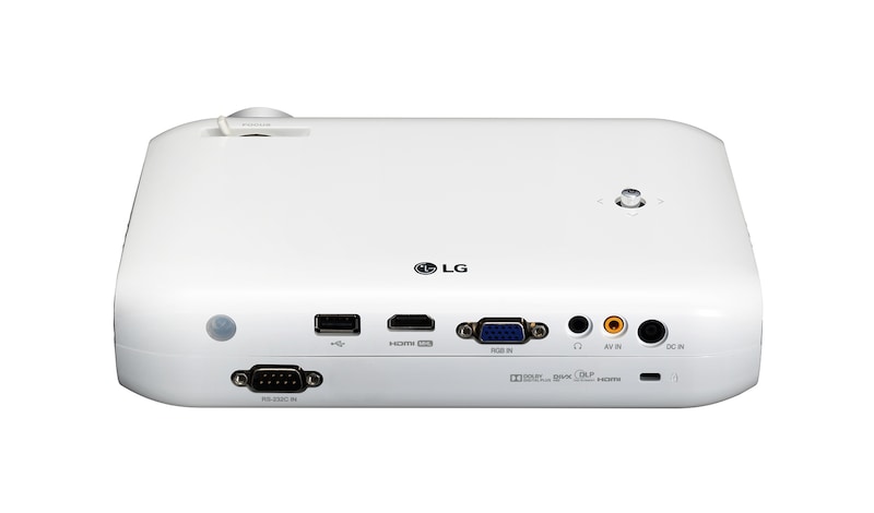 LG Portabler LED Projektor mit hoher Leuchtleistung und WXGA Auflösung, PW1000G