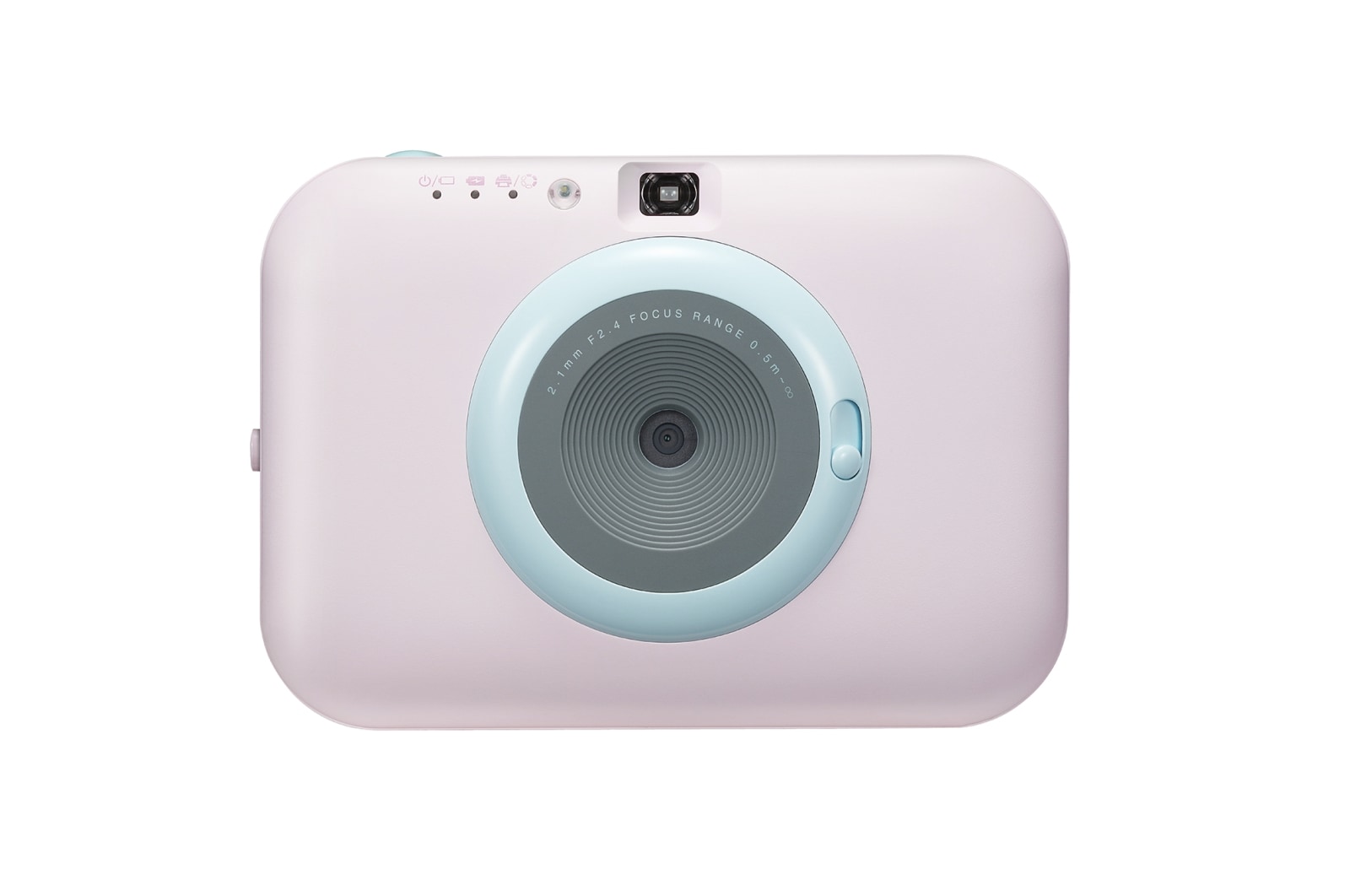 Vorderseite von Pocket Photo Snap Sofortbildkamera rosa PC389P