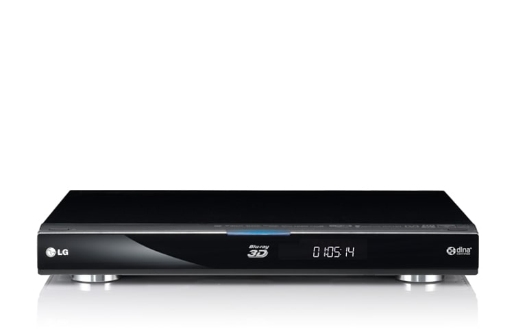 Vorderseite von 3D-Blu-ray-Player mit DLNA-Zertifizierung, DVB-S-Tuner und Unterstützung externer Festplatten via USB 2.0 BDS580