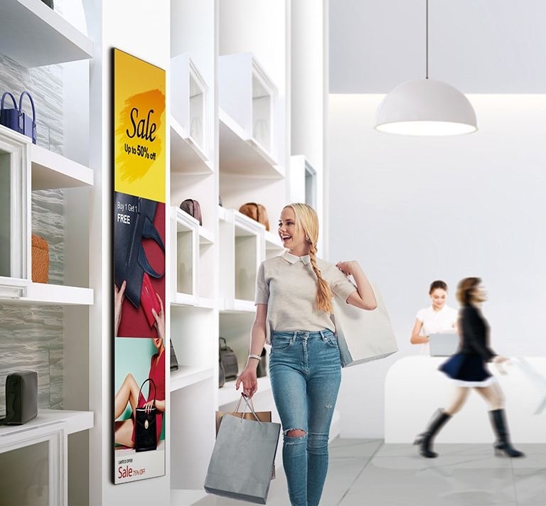 Ultra Stretch Signage, im Verhältnis 58:9 raumfüllender Breitbildschirm