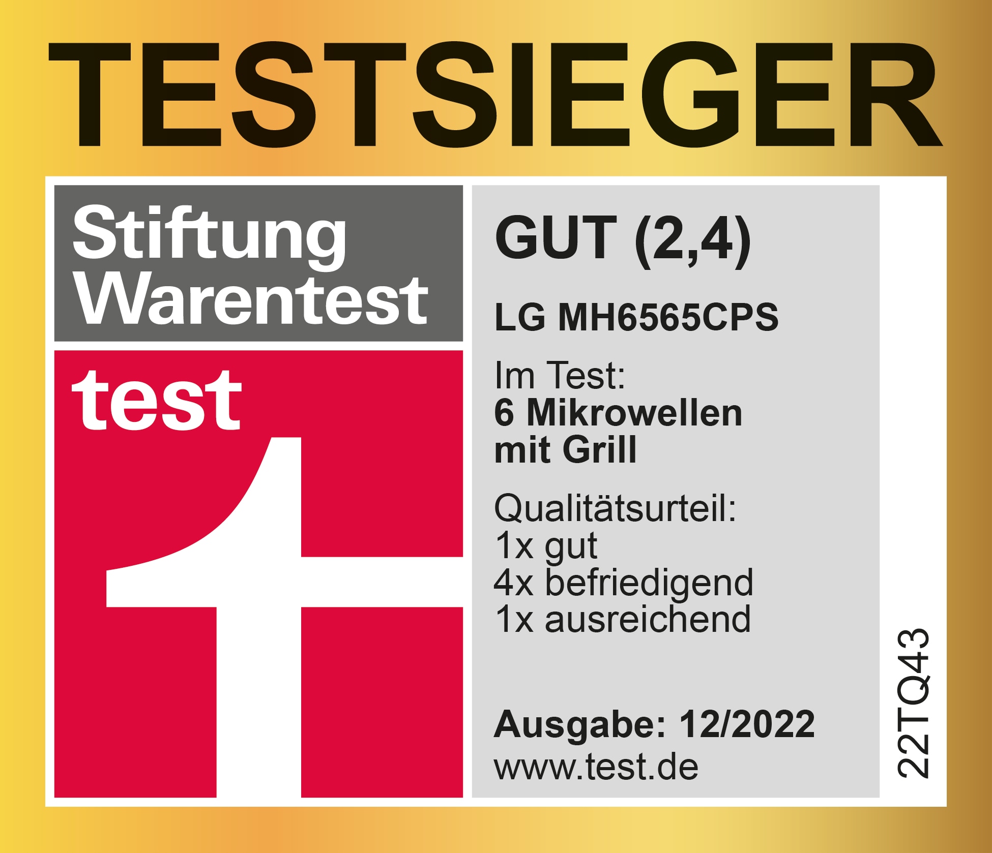 Stiftung Warentest Urteil "GUT (2,4)"1