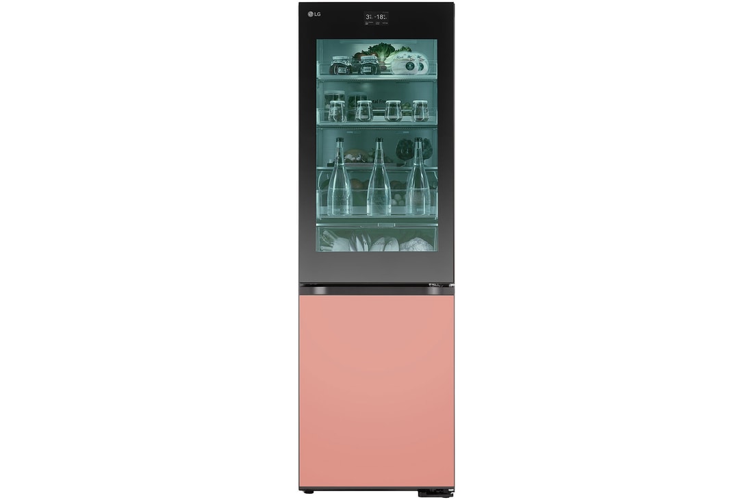 LG MoodUP® Kühl-Gefrierkombination mit InstaView® (D, 352L, 187cm hoch) mit eingebautem Lautsprecher, veränderbaren Farben & Total No Frost | GBG719MDNN, GBG719MDNN