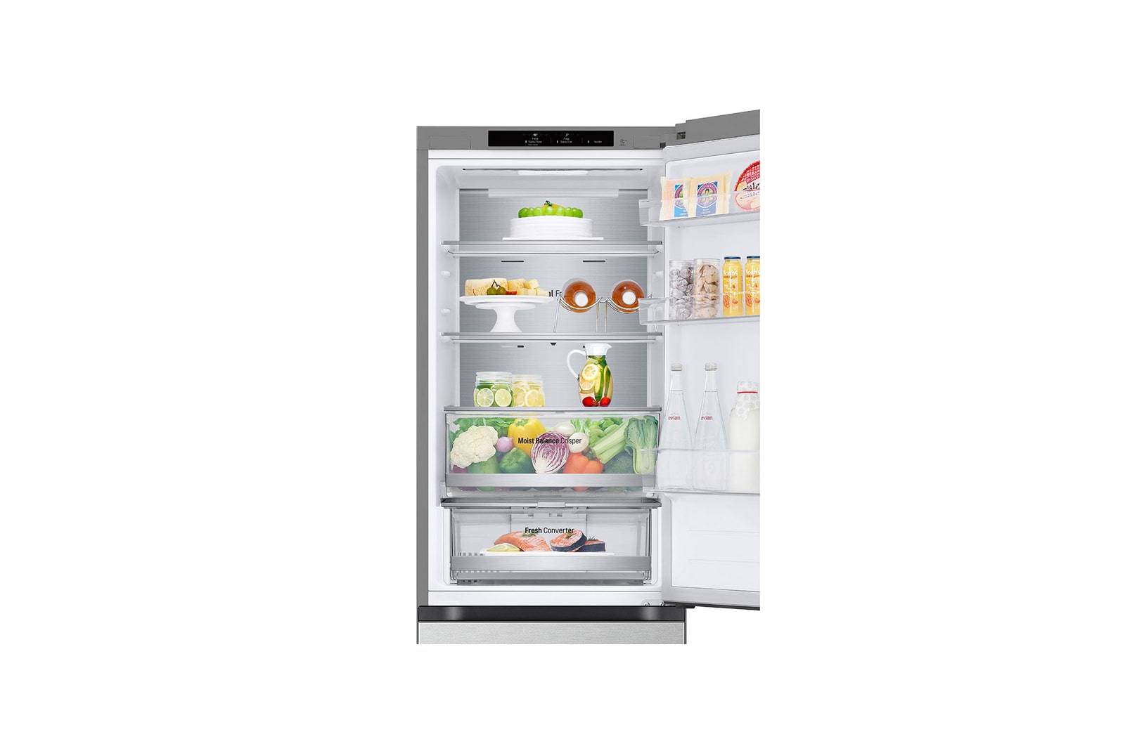 Top freezer with food