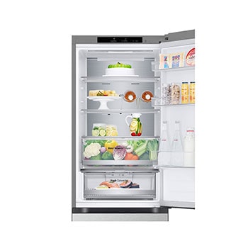 Top freezer with food