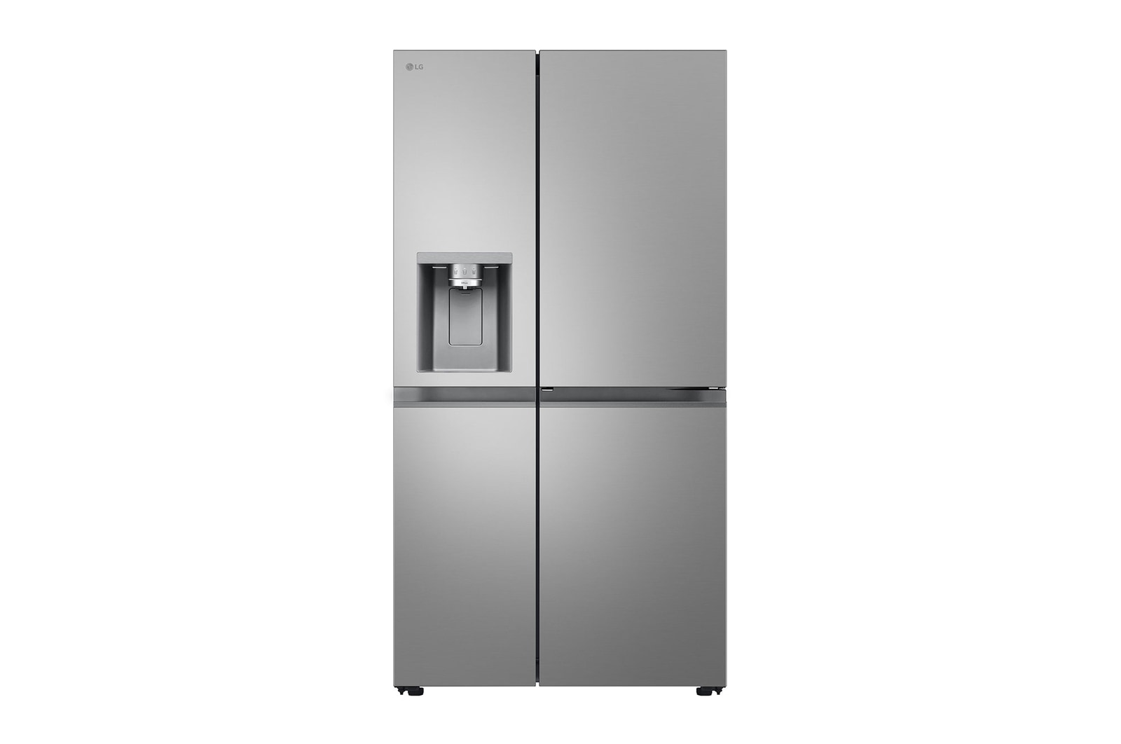 Vorderseite von Side-by-Side Kühlschrank mit Door-in-Door® (EEK D, 628L, 179 cm hoch ) mit Eis-, Crushed Ice- und Wasserspender, internem Wassertank | GSJE81PYBD GSJE81PYBD