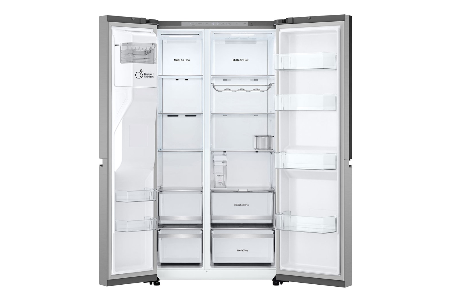 LG Side-by-Side Kühlschrank mit Door-in-Door® (EEK D, 628L, 179 cm hoch ) mit Eis-, Crushed Ice- und Wasserspender, internem Wassertank | GSJE81PYBD, GSJE81PYBD