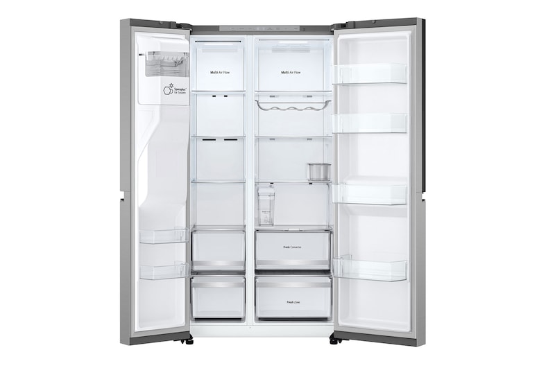 LG Side-by-Side Kühlschrank mit Door-in-Door® (EEK D, 628L, 179 cm hoch ) mit Eis-, Crushed Ice- und Wasserspender, internem Wassertank | GSJE81PYBD, GSJE81PYBD